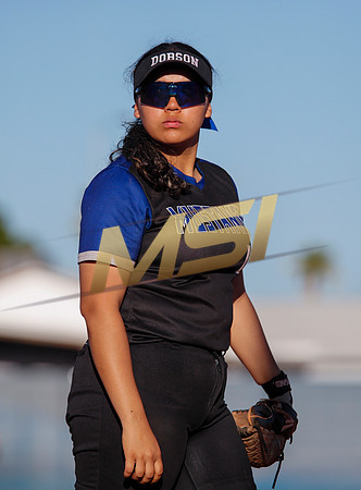 The  West Point Dragons girls softball team take on the Dobson Mustangs
