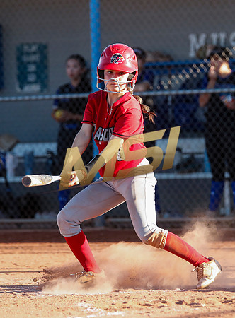 The  West Point Dragons girls softball team take on the Dobson Mustangs