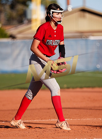 The  West Point Dragons girls softball team take on the Dobson Mustangs