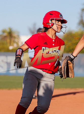 The  West Point Dragons girls softball team take on the Dobson Mustangs