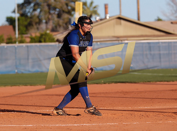 The  West Point Dragons girls softball team take on the Dobson Mustangs
