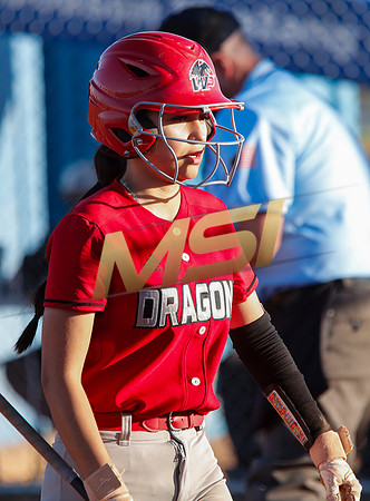 The  West Point Dragons girls softball team take on the Dobson Mustangs