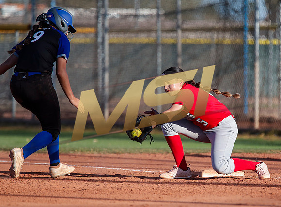 The  West Point Dragons girls softball team take on the Dobson Mustangs
