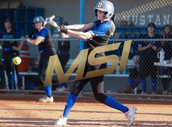 The  West Point Dragons girls softball team take on the Dobson Mustangs