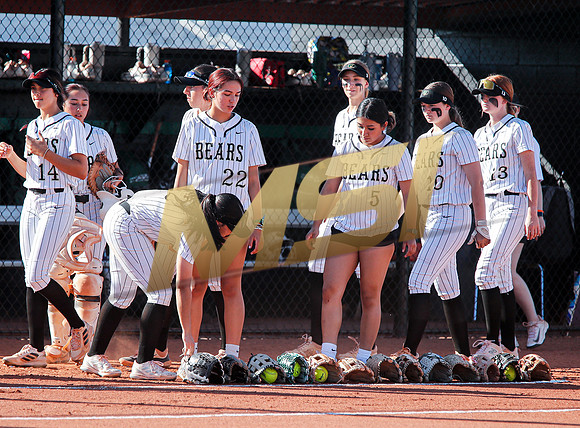 The  Red Mountain girls softball team take on the Basha Bears