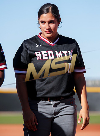The  Red Mountain girls softball team take on the Basha Bears