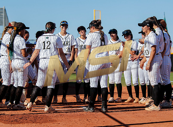The  Red Mountain girls softball team take on the Basha Bears