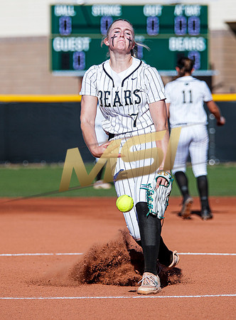 The  Red Mountain girls softball team take on the Basha Bears