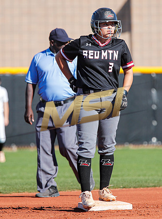 The  Red Mountain girls softball team take on the Basha Bears