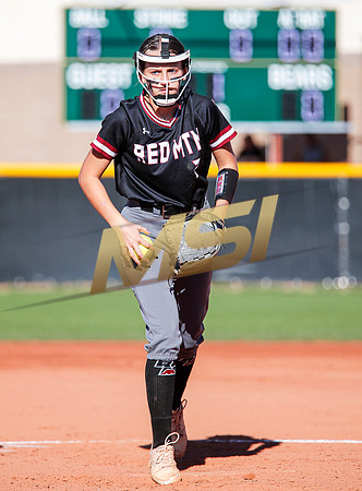 The  Red Mountain girls softball team take on the Basha Bears