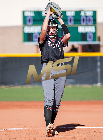 The  Red Mountain girls softball team take on the Basha Bears