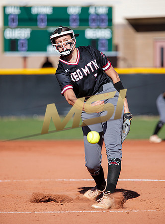 The  Red Mountain girls softball team take on the Basha Bears