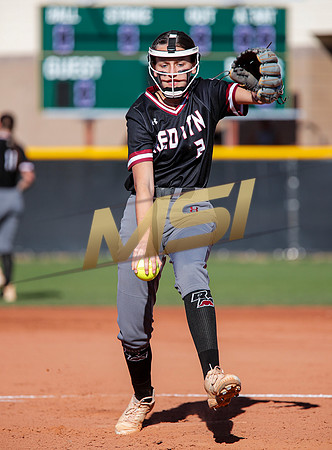 The  Red Mountain girls softball team take on the Basha Bears
