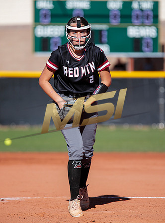 The  Red Mountain girls softball team take on the Basha Bears