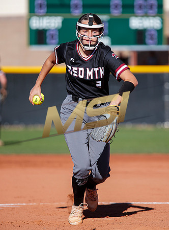 The  Red Mountain girls softball team take on the Basha Bears