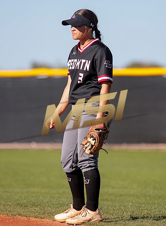 The  Red Mountain girls softball team take on the Basha Bears