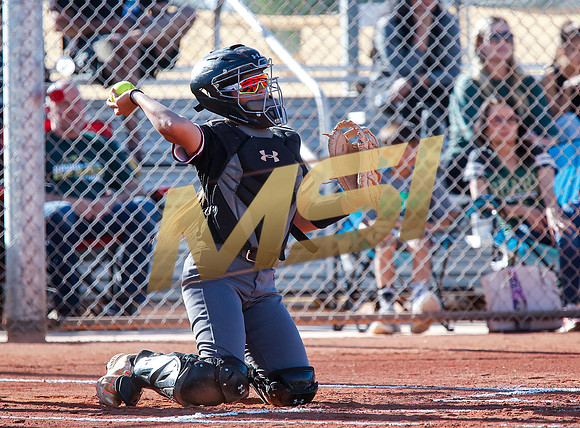 The  Red Mountain girls softball team take on the Basha Bears