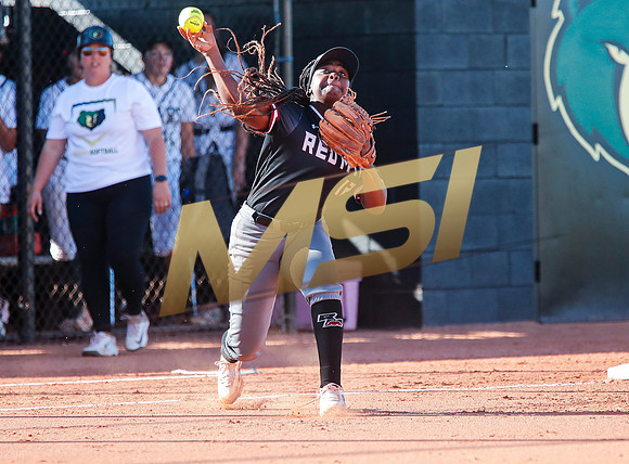 The  Red Mountain girls softball team take on the Basha Bears