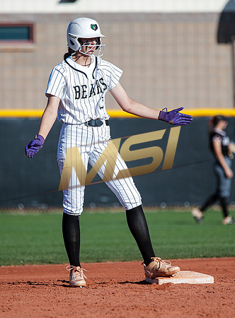 The  Red Mountain girls softball team take on the Basha Bears